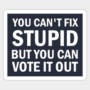 You Cant Fix Stupid But You Can Vote It Out Magnet